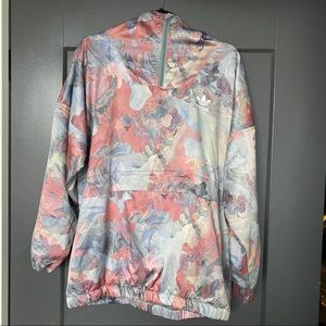 Adidas watercolor quarter zip hoodie Size M